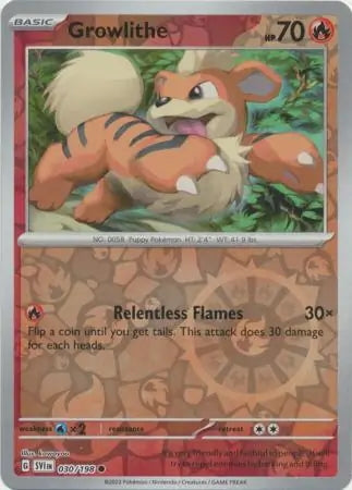 Scarlet & Violet Growlithe #30/198 reverse holo